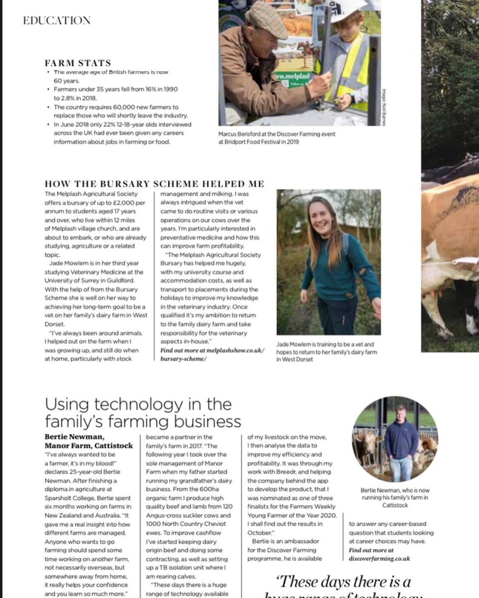 DiscoverFarming's tweet photo. Thank you to @DorsetMag for featuring @DiscoverFarming this month. The article highlights our aim to inspire future generations to consider careers in farming and agriculture.
#discoverfarming
#futurefarming
#futurefarmers
#britishfarmers
#education https://t.co/EgH0kZPmAj