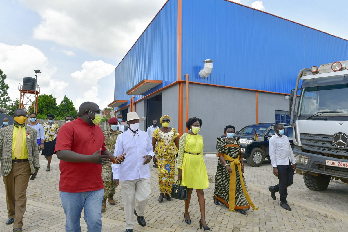 Today, in Arua, West Nile, I officiated at the ground-breaking ceremony for the 132kv Kole-Gulu-Nebbi-Arua electricity transmission line, commissioned Electro-Maxx thermal power plant and also opened Joadah Consult, a value-addition processing factory.