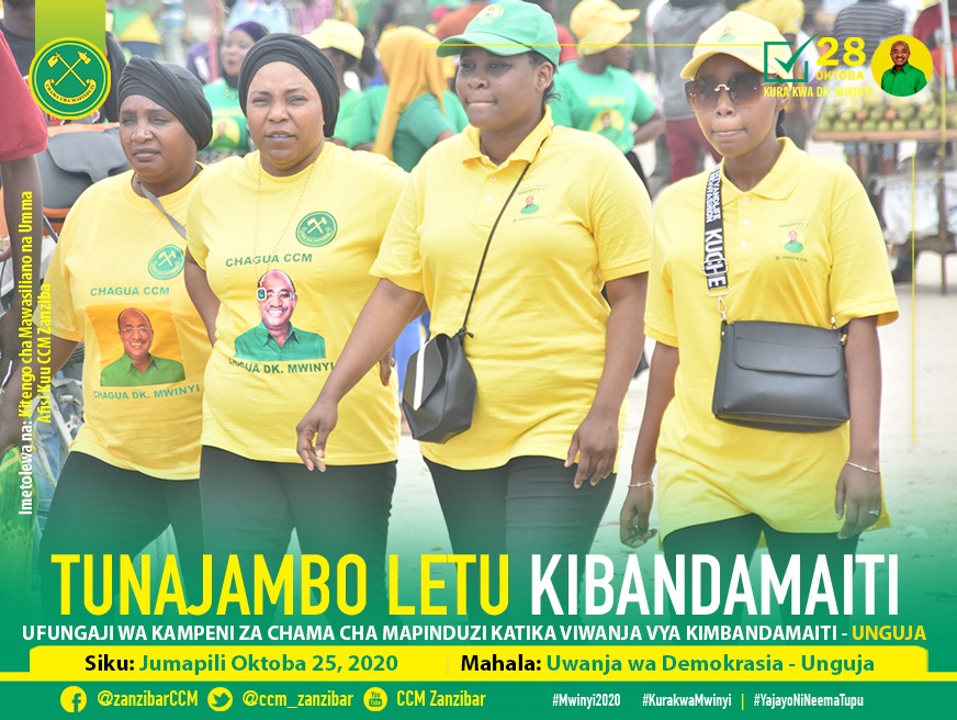 ccm_zanzibar's tweet photo. Wananchi mbalimbali wa Mkoa wa Mjini wakiwa wanaelekea katika uwanja wa demokrasia (Kibandamaiti) kushiriki mkutano wa ufungaji wa Kampeni za Chama Cha Mapinduzi Unguja. Mapema leo Jumapili Oktoba 25, 2020.

#Mwinyi2020✅
#KuraKwaMwinyi
#YajayoNiNeemaTupu https://t.co/6hVFif7VAv