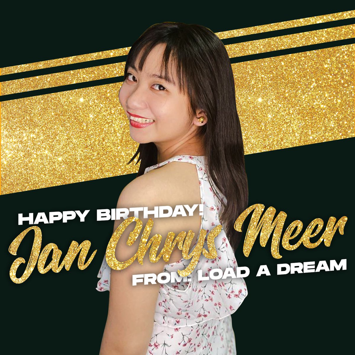 LoadADream1's tweet photo. Maligayang Kaarawang Bb. @jancmeer!🥳

Maraming salamat sa pakikibahagi upang maisakatuparan ang proyektong Load a Dream. Nawa'y huwag kang mapagod na tumulong at maging dahilan upang mas maraming ngiti ang makita sa mukha ng bawat mag-aaral.💚 https://t.co/va2iRKILUW
