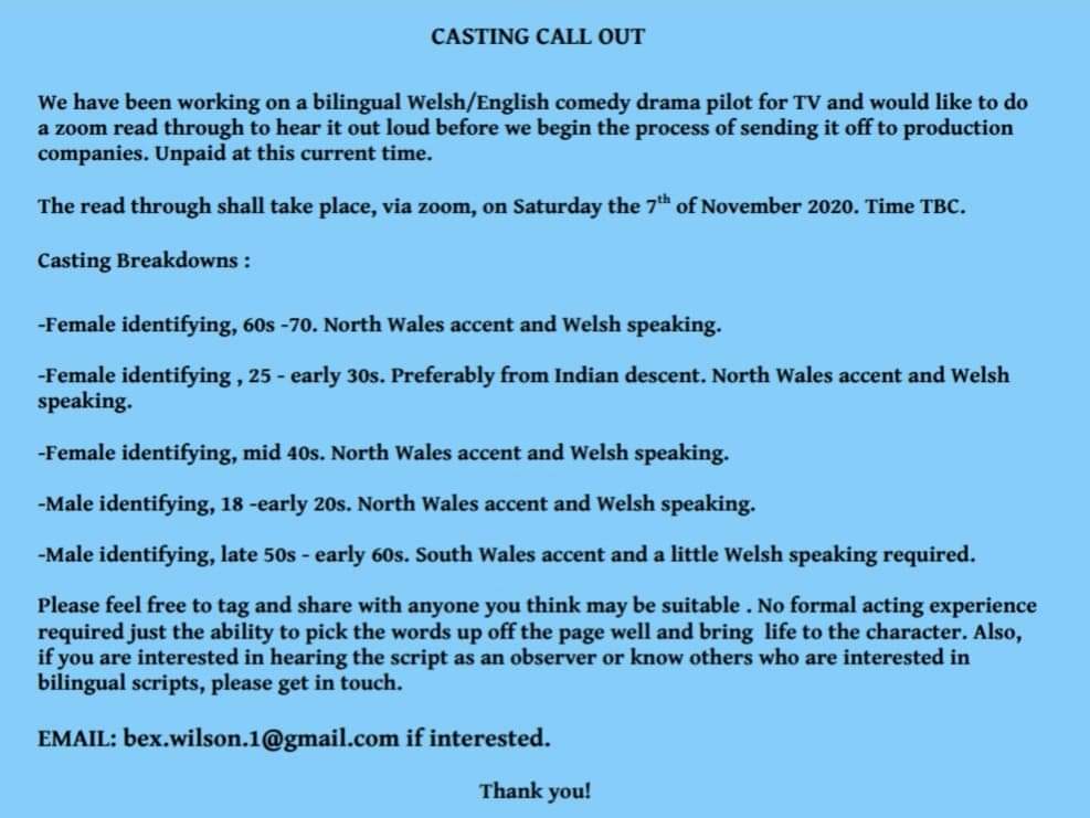 beccawilson_97's tweet photo. HELP!
@Bethtinyhands and I have been working on something since the start of lockdown. North Wales creatives take a look π΄σ §σ ’σ ·σ ¬σ ³σ Ώβ€
#castingcallout #NorthWales #welshrepresentation #bilingualwriting https://t.co/ud3orFHTRh