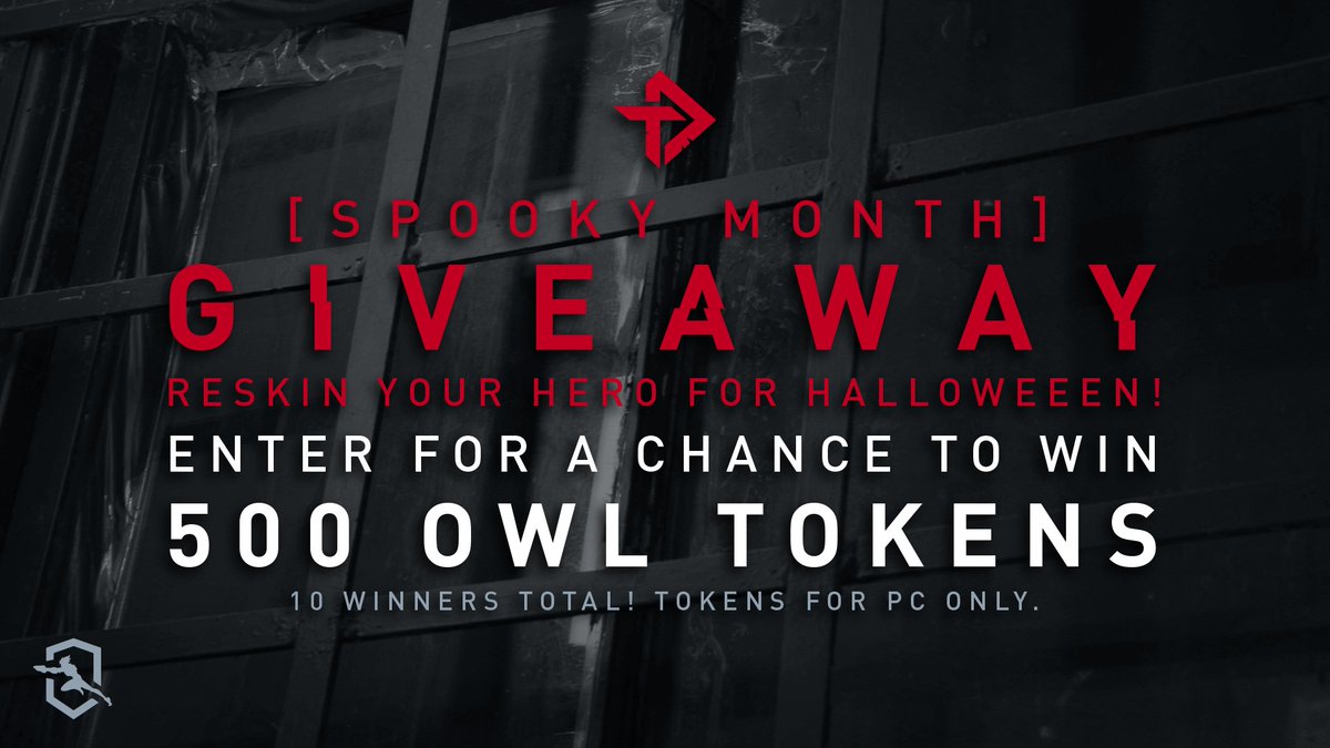 Halloween is just around the corner... 👻

Enter for a chance to reskin your heroes with 500 OWL Tokens for PC! Ends Wednesday at Noon EST #RiseTogether
🖤 LIKE &amp; RT
🎃 FOLLOW
🍬 REPLY with your favourite Halloween treat!
