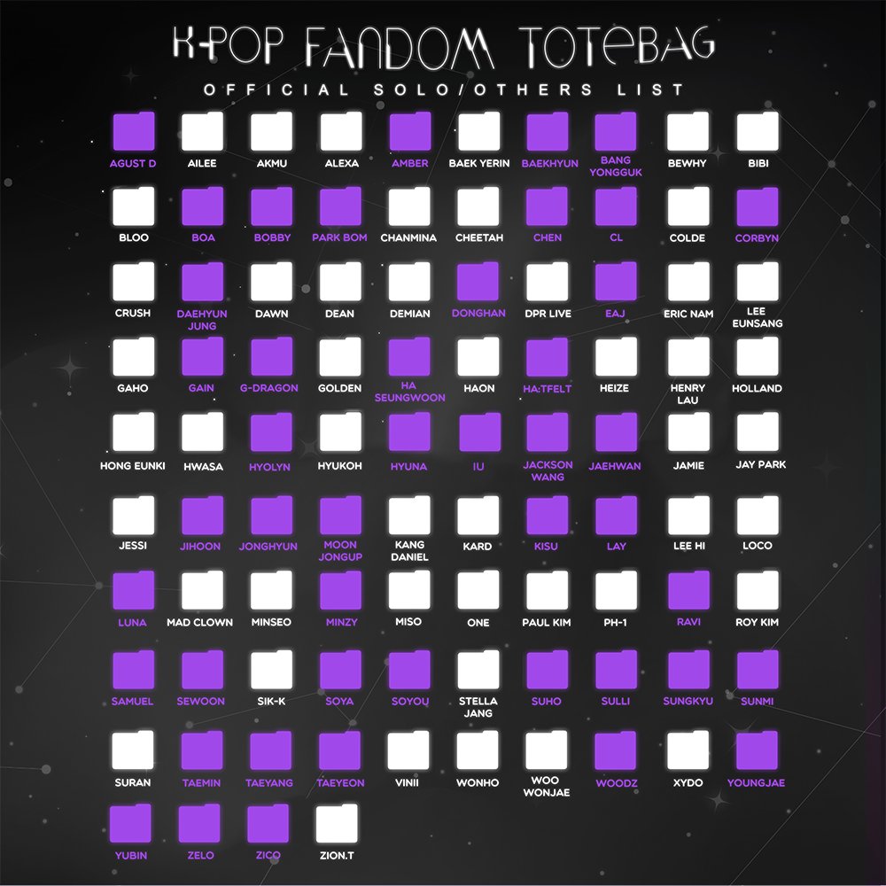 lululalatelier's tweet photo. [NOTICE] K-POP FANDOM TOTEBAG PROJECT (https://t.co/d4fyGXK50n) ! 💜

259 GROUPES/ARTISTES, 5 VERSIONS, 3 COULEURS DISPONIBLES ! ✨

Mon plus gros projet est enfin là, je compte sur vos retweets LULULAYs ! 🙏

Mise en vente dimanche prochain, je compte sur vous ! 📅 https://t.co/OCzDsqjs98