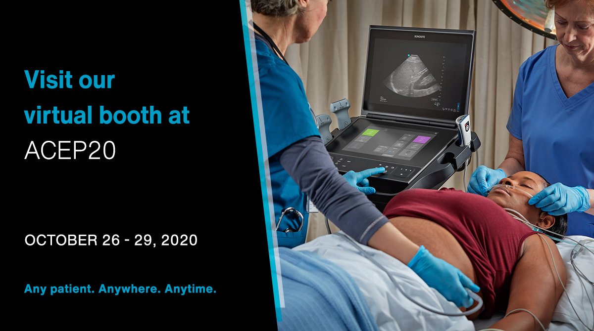 Sonosite's tweet photo. See you at #ACEP20 tomorrow. Our representatives will be there to chat about the new #SonositePX, #Synchronicity and the latest in #POCUS care from 9:30 am-3:30 pm CST. If you can’t make it, you can schedule a different time. https://t.co/OKVq5ZhXgW

@ACEPNow #EmergencyMedicine https://t.co/pAiqtYcERh