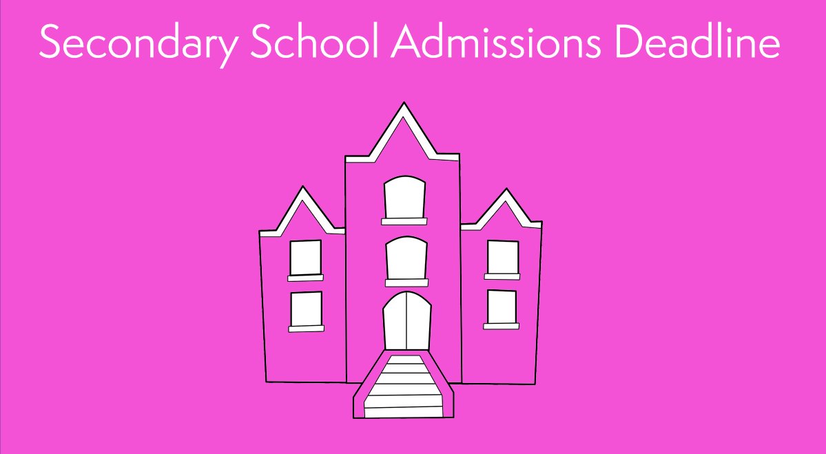 Parents and carers, the deadline to apply for a secondary school place for your child  next year is 31 October 2020🏫👇
gov.uk/schools-admiss…