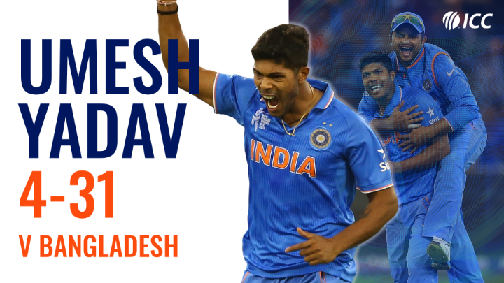 Umesh Yadav 4/31 vs Ban 2015 WC Quarter Finals! Happy Birthday 