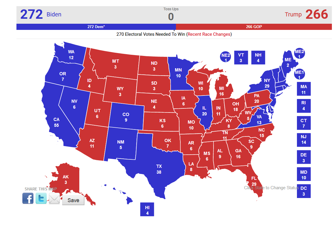 tomiahonen's tweet photo. Remember, polls don't vote. &amp; 1 poll is not accurate to judge on. BUT Texas HAS been trending towards Biden. Now a legitimate LOCAL reliable poll has Biden up by 3%

If TX goes Blue, Trump cannot win. Literally.

Trump could take FL, IA, AZ, NC, OH, GA, PA, MI, WI and STILL LOSE https://t.co/tzuPfidonE
