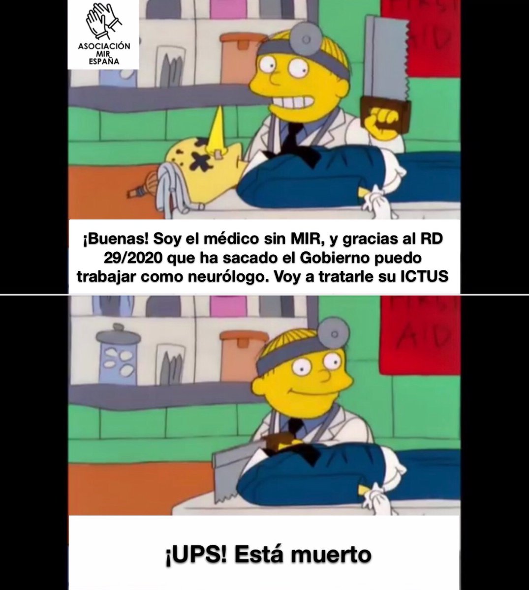 AsociacionMIRe's tweet photo. HUELGA NACIONAL MÉDICAS/OS 27O

No vamos a tolerar el RD 29/2020 que ha sacado el Gobierno que permite contratar a médicas/os sin especialidad poniendo en riesgo la salud de los pacientes.

Hasta aquí llegamos.

#MareaMIR
#NoSinEspecialidad
#SalvemosLaSanidad
#HuelgaMedicos27O https://t.co/gPpWn5Ikh1