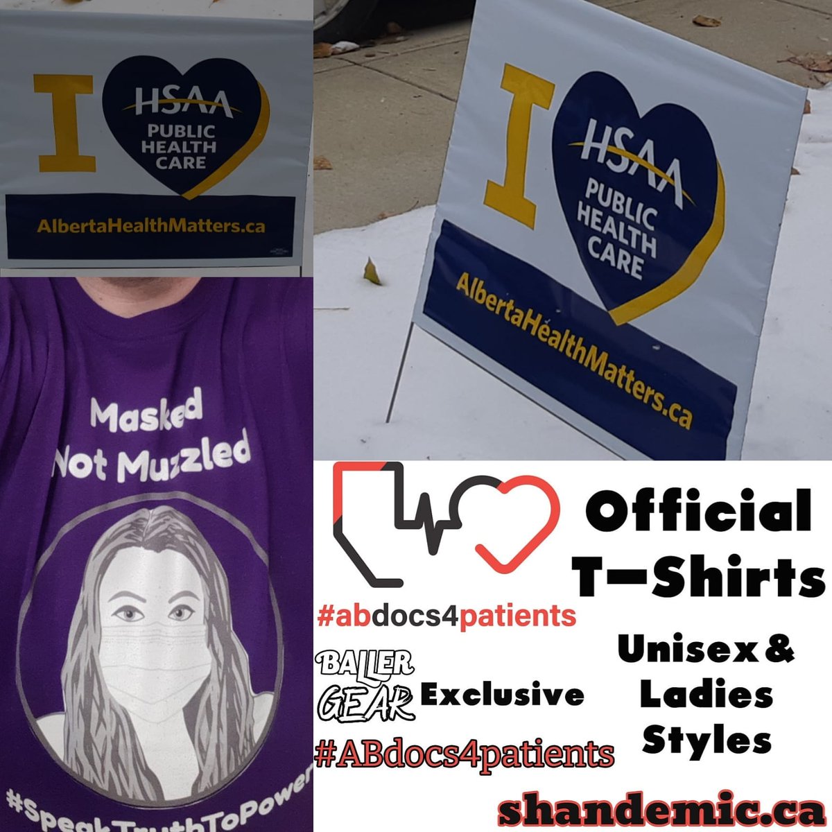 ShopGenXistory's tweet photo. Final day to 
purchase the 
@RNAse_ designed #maskednotmuzzled #speaktruthtopower @SamanthaMyhr tribute #tees #hoodies with 
Net proceeds to 
benefit 
@BissellCentre &amp; #PincherCreek #familycentre

https://t.co/MPRcQXyDAy 

#abhealth #ABdocs4patients 
#abdocs4nurses https://t.co/YFGlI7uNrx