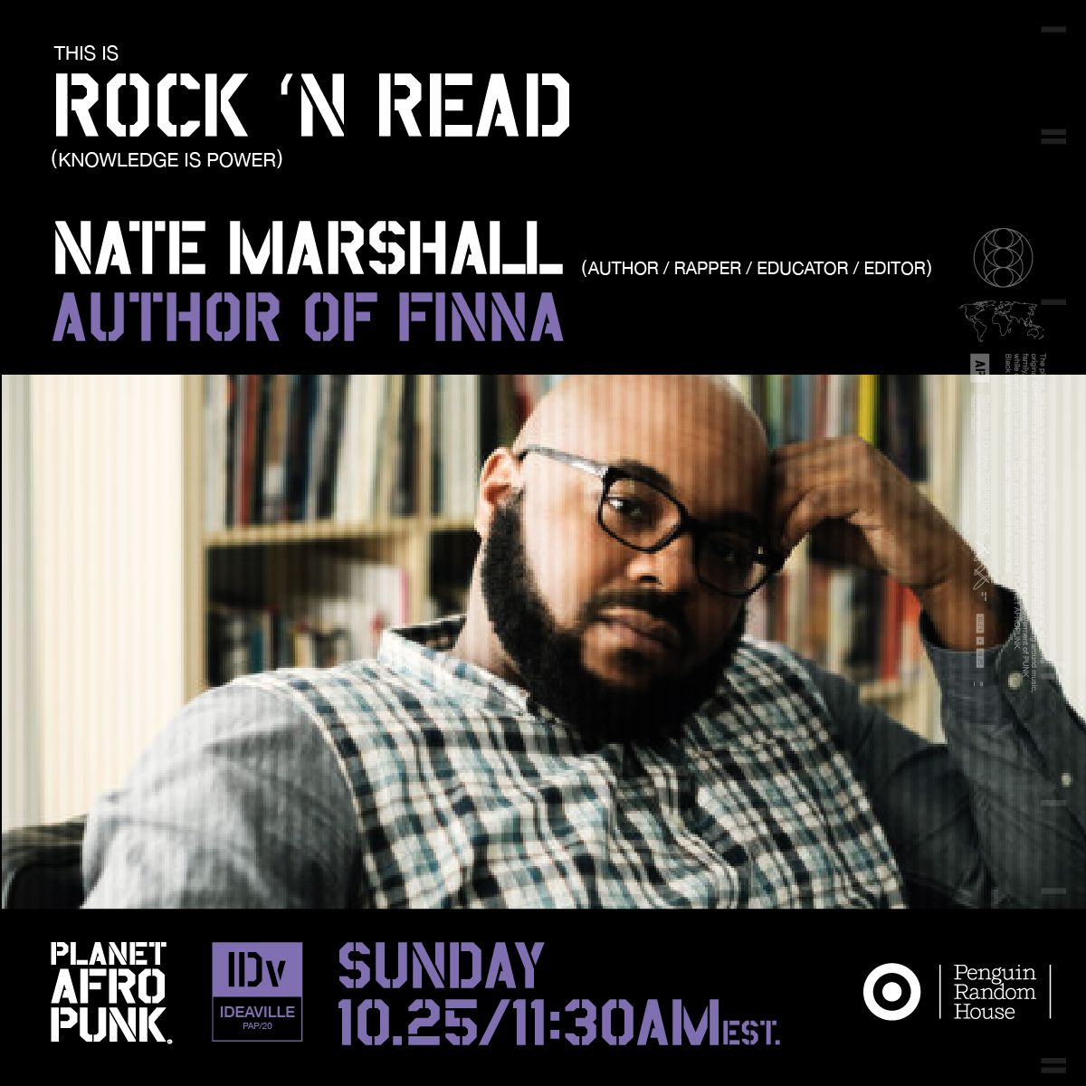 afropunk's tweet photo. 📚@illuminatemics, author of "Finna", joins Porscha Burke for this year's Rock N' Read at https://t.co/WB8VbmytkY📚With @penguinrandom and @Target. Oh! Btw, for the next TWO weeks you can get 15% off in the Rock N' Read bookstore w/ Target. Use promo code 'AFROPUNK' #IDEAVILLE 🔥 https://t.co/hPg29cNhEA