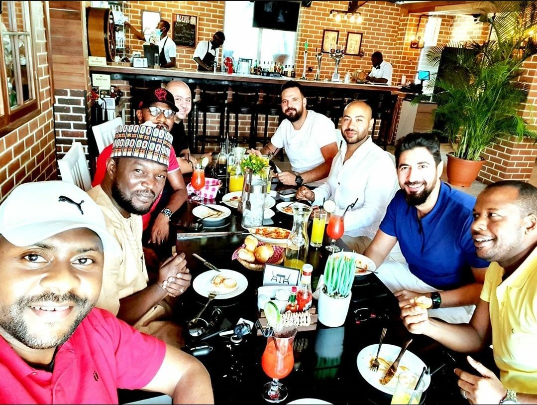 dawisu's tweet photo. Had an amazing birthday lunch courtesy of my Oga Hassan of @downtownnigeria with my Bosses @Aburaees66 @AhmaduGaladima @WordsworthGwary, Fuad, Mohd, Hassan and Hisham. Thank you so much guys. #DawisunDukDuniya #WorldDawisuDay 🦚🥳🥳 https://t.co/58A3Ezuq16