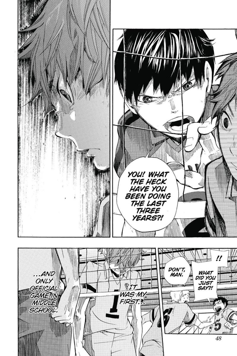 The whole fucking point is that Kageyama, ever since he first saw Hinata play, SAW his potential. HE LITERALLY THINKS IT IN HIS HEAD IN CHAPTER 2?!! AND HE SAYS THIS,? HOW DO U PPL INTERPRET THIS THEN...