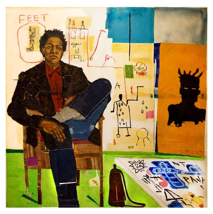 questar1959rep1's tweet photo. SAMO, 2020 by Khalif Thompson
6ft x 6ft (unstretched), Oil/ Stick, Handmade paper (abaca, cotton, hemp), Japanese paper, Fabric, Spray paint, color pencil, graphite on canvas. (Black Art In America Collection) https://t.co/VJGWdcJDUM