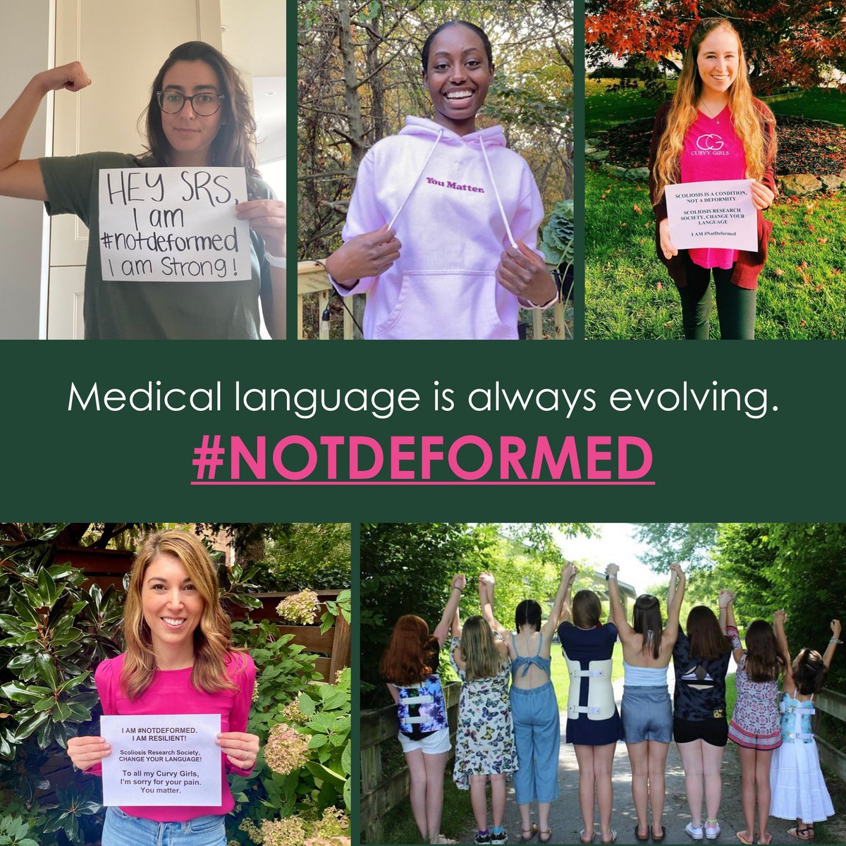 Medical language is always evolving. The "Hospital for Special Surgery" used to be "Hospital for the Ruptured &amp; Crippled." The "American Association of Mental Retardation" changed to "American Association on Intellectual &amp; Developmental Disabilities" in 2007. #NotDeformed