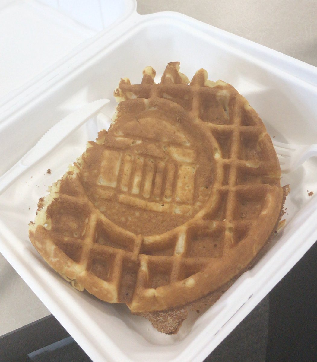FiciGower's tweet photo. They got the rotunda on the waffles?? This place has literally advertised its way into my stomach...When will it be enough😔 https://t.co/hsfXANFY2Q