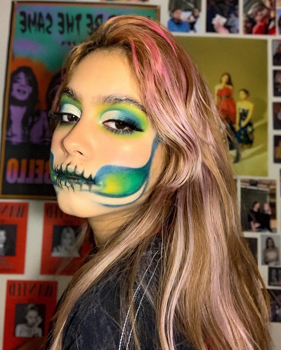 harbormila's tweet image. these are some of my halloween makeup looks i’m going to do some more during this week🕷💀
 #LPMakeUpComp #TheLPShow