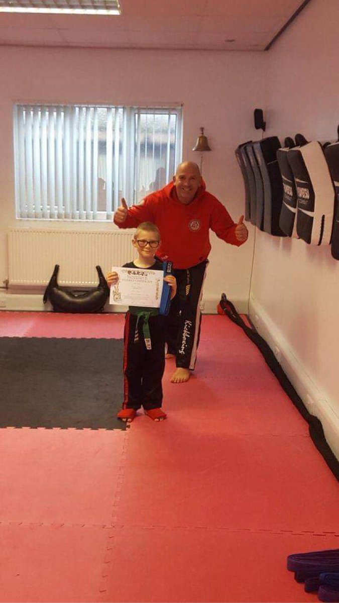 HevDale's tweet photo. Huge well done to Junior for getting his blue belt in #kickboxing in juniors words “it was blood, sweat and tears but I just believed”♥️smashed it once again  8 years old #visuallyimpaired @MrSimonWalker1 @RNIB https://t.co/gwLa15U1JV