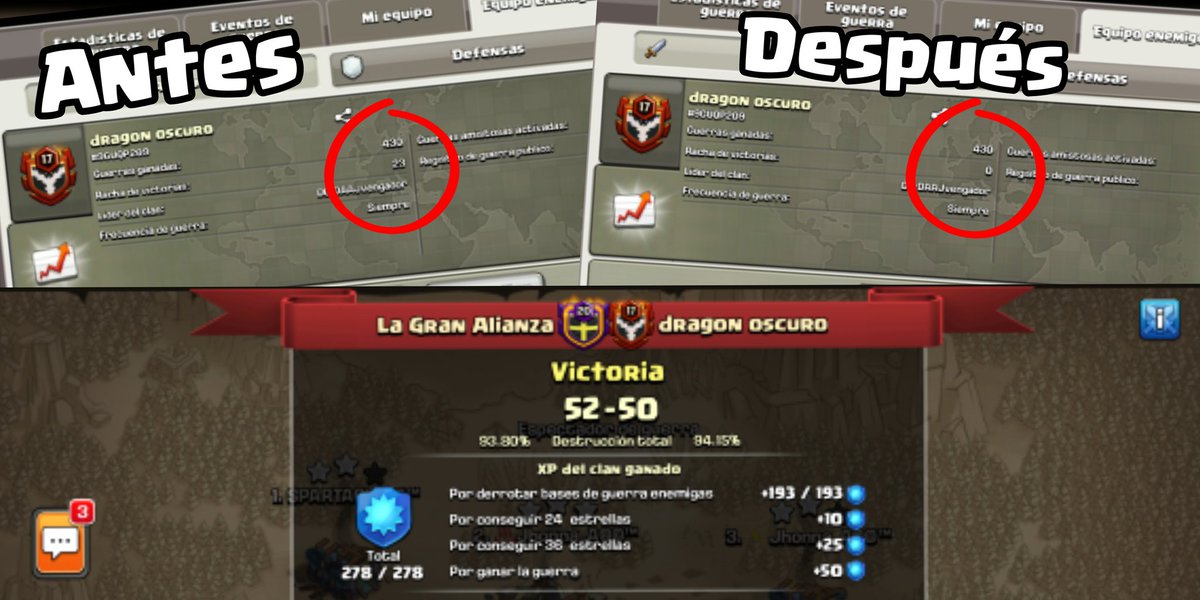 Felicidades a los compañeros de <a href="/LaGranAlianzaC/">La Gran Alianza</a> por esa gran victoria contra un tremendo clan que estaba imparable con racha de 24! Se vienen grandes cosas para LGA manténgase sintonizados!