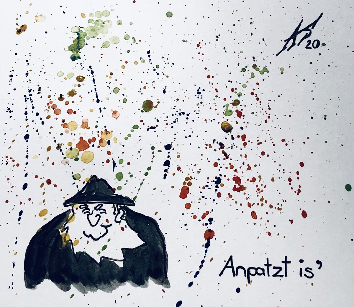 alex_stefka's tweet photo. Mein Beitrag zum heutigen #ichgebeauf

Diesmal: malt einige bunte Flecken aufs Papier und überlegt erst hinterher, was ihr daraus macht! https://t.co/8oQFynhaC5