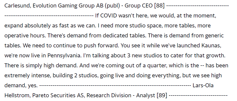 12/x And speaking of the US market, in the earnings call last week CEO Martin Carlesund sounded more than optimistic about future growth in the region. The need for physical presence in every active state is a very costly barrier for competitors to overcome. Building moats.