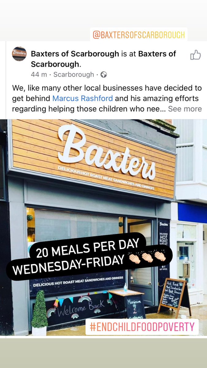 20 meals offered Wednesday-Friday from Baxter’s 
