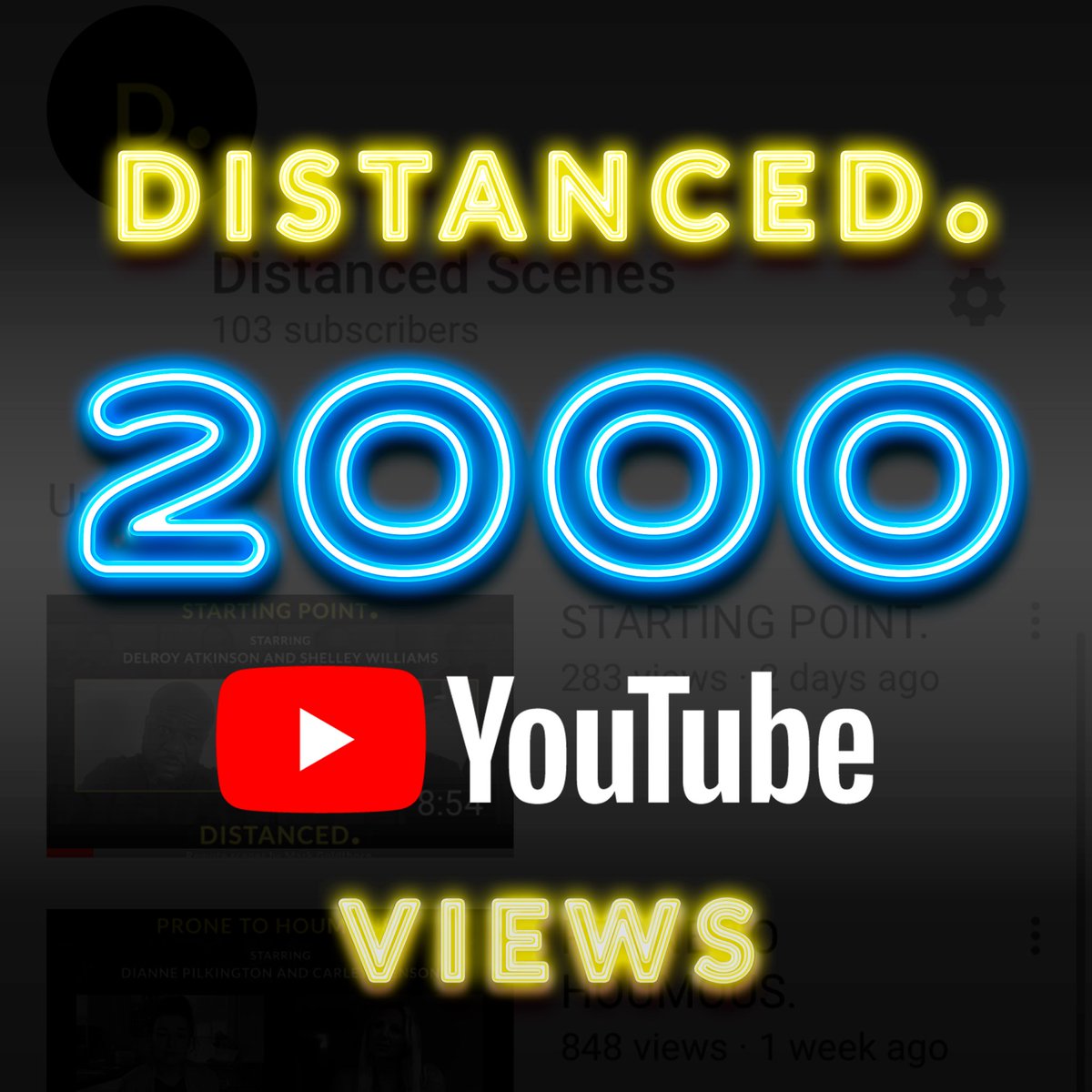 🎉🎉🎉🎉 

DISTANCED. REACHES 2000 VIEWS!

Thanks so much to everyone who has watched the first half of our series, we’re so grateful to have made it to 2k views already 😍

Subscribe here to be the first to see Ep4 this week 👉youtube.com/channel/UCLUZ_…

#SaveTheArts
