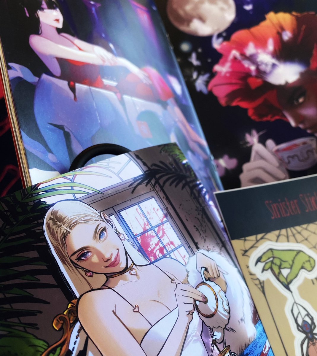 Books are here and will be shipped out Monday!!!! They printed so beautifully and we all can’t wait to get these out to you! If you weren’t able to snag a copy digital copies are still on sale and will be till Halloween (:
Order your copy here:

teatimetreachery.com/shop