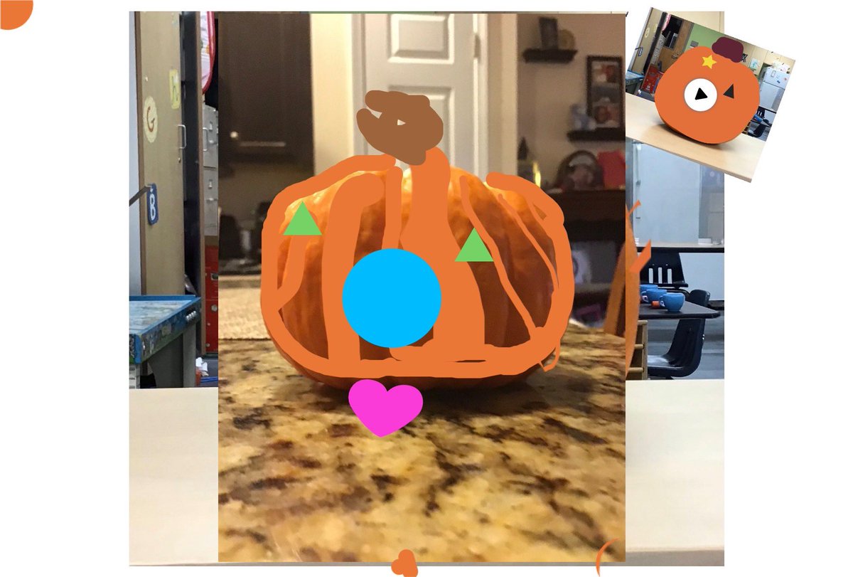 dhesbobcats's tweet photo. Cd2... Happy Halloween from our TRL learners. Using Seesaw to take pics and decorate our pumpkins 🎃 https://t.co/em0i9dt5h2