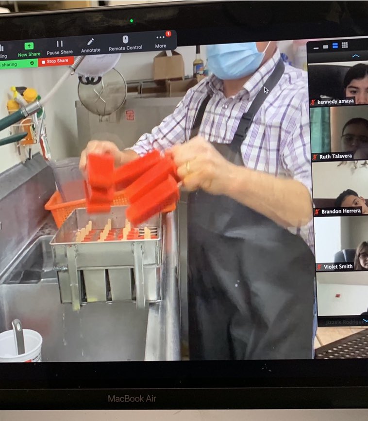 Culinary Academy #ACH  “Virtual Field Trip” at Oasis.  Students had an amazing opportunity to learn all about Ice Cream at Oasis, Porterville. #summitstrong  #SCCABEARS. @rob_Escudero