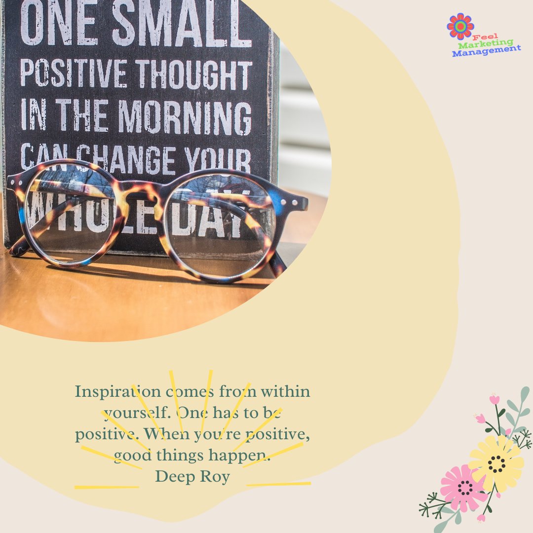 feel_management's tweet photo. Have a nice week 🌞
Inspiration comes from within yourself. One has to be positive. When you're positive, good things happen.
Deep Roy
#feelmarketingmanagement    #marketingstrategy  #onlinemarketing  #fotooftheday #marketingtips  #socialmedia ..
.
.
.
.https://t.co/TmGI758XS7 https://t.co/57z36Jt5oi