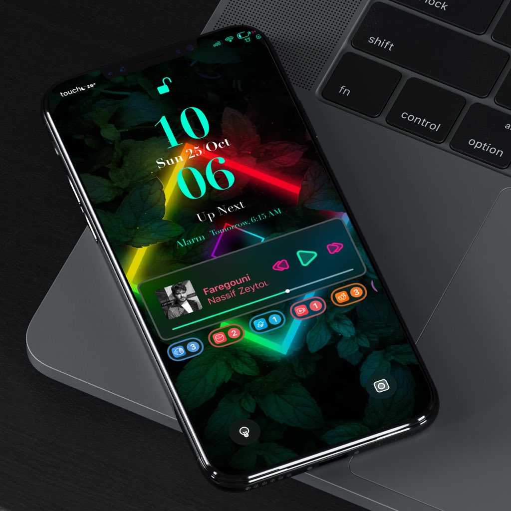 My new setup
#Icons #Polychrome by @OuniDesigns β₯οΈ
#StatusBar #NeonLine by @OuniDesigns β₯οΈ
#Control_Center #AiirCC by @aiirikx β₯οΈ
#Jailbreak #Odyssey #iPhone_Xs π https://t.co/hGCwlW6ATw