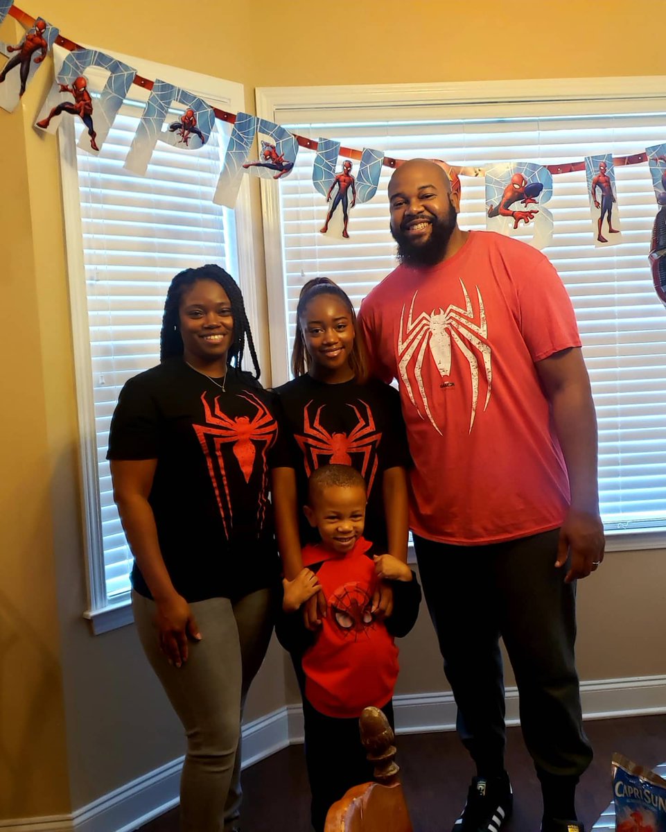 iampgrant's tweet photo. Spider-Man theme for the win! Happy 4th Birthday son! We love you beyond words! Our very own super hero! Y'all show him some love! #2GbTG #BeTheException #F2ta #GraceWins #YoungKing #MyManMelo #TheBig4 https://t.co/U9KIcigEyy