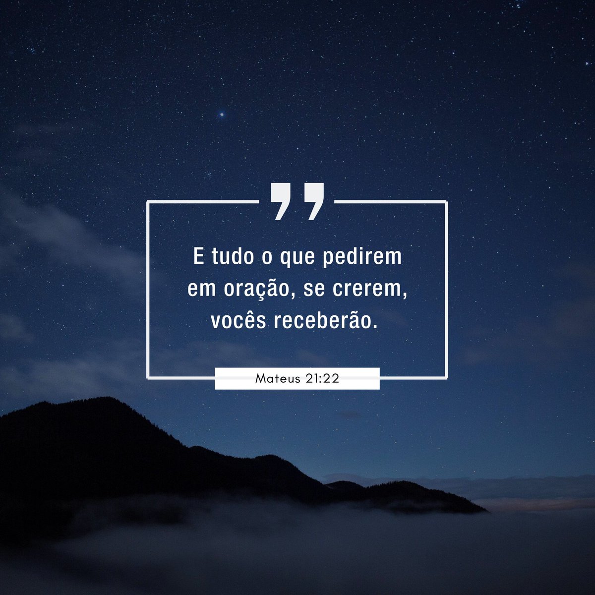 enteu's tweet image. E tudo o que pedirem em oração, se crerem, vocês receberão.

Mateus 21:22