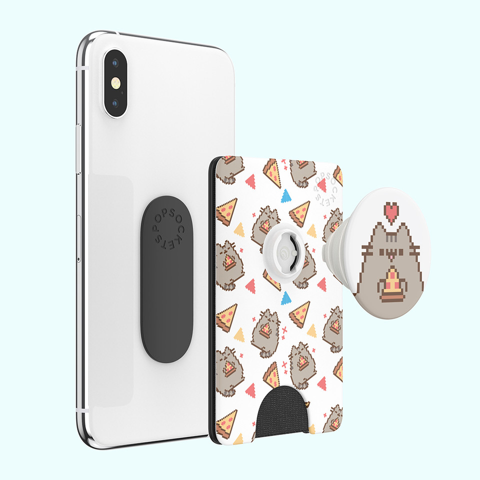 Pusheen's tweet photo. Never leave the house without your essentials again, thanks to the #Pusheen #PopWallet! 🍕📱💳 https://t.co/mu0Bv6YEom https://t.co/nEHtfQ4uu6