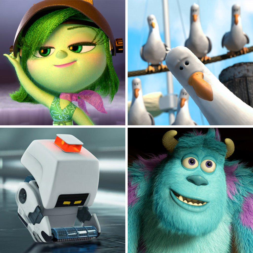 Pixar's tweet image. You must pick a new roommate from the below list. Who do you choose? 
Use 🤢 for Disgust from Inside Out
Use 🐦 for the Seagulls from Finding Nemo
Use 🤖 for M-O from WALL•E
Use 😱 for Sulley from Monsters University