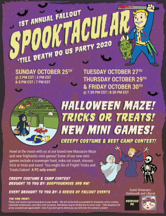 SeriesFallout's tweet photo. Today is the big day!! Our Halloween Spooktacular 'Till Death Do Us Party 2020 starts today!! https://t.co/oszUe4bNek