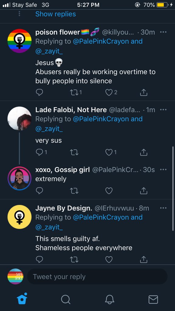 I said I was going to wait till 6pm, but the I saw these tweets with  @PalePinkCrayon  @killyou_  @ladefalobi accusing me of hacking Olive’s account to silence her.My next post is a (video)voice recording of Mercy admitting to trying to log in to Olive’s page to help delete tweets.