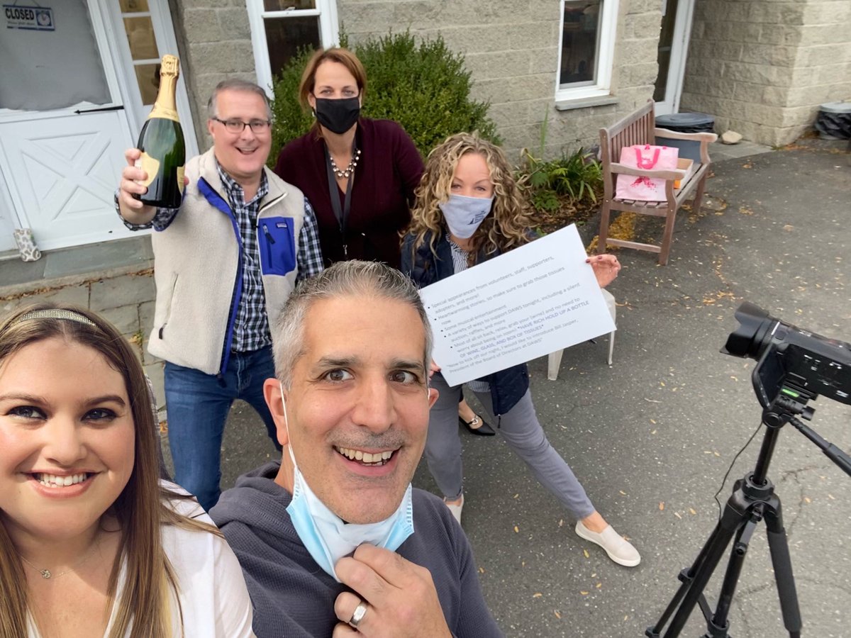 DAWS_CT's tweet photo. BTS of the DAWS virtual ball 2020! 💫 Special thanks to everyone on our production team, Rich Minor for being our host, Alice Hutchinson for being our honoree, and for all the adopters, supporters, volunteers, and staff for sending in submissions! The night was a great success! https://t.co/rE1V2M045T
