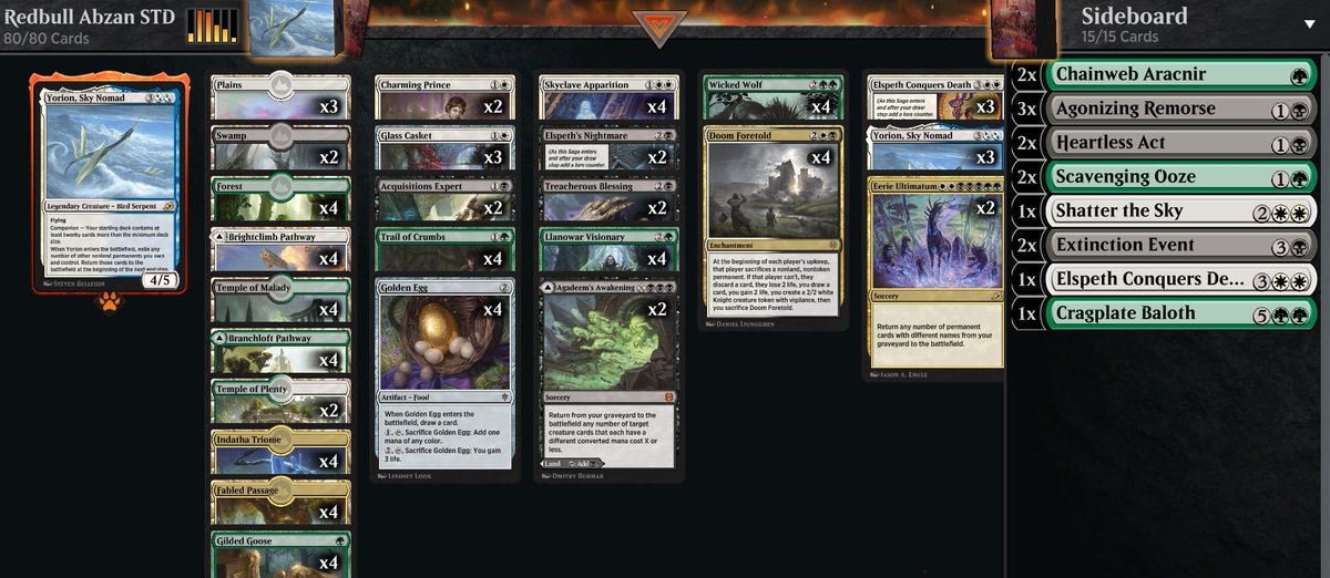 Snapcaster's tweet photo. Lost the last round of the #RedBullUntapped2020 #weekofwings to finish in 23rd place! 250$ and qualification for the next MIQ is a respectful prize for a free tournament. It gave me some Grand Prix nostalgia... Really loved the Abzan deck, thanks @Do0mswitch for the list! https://t.co/43dHDSTKnU