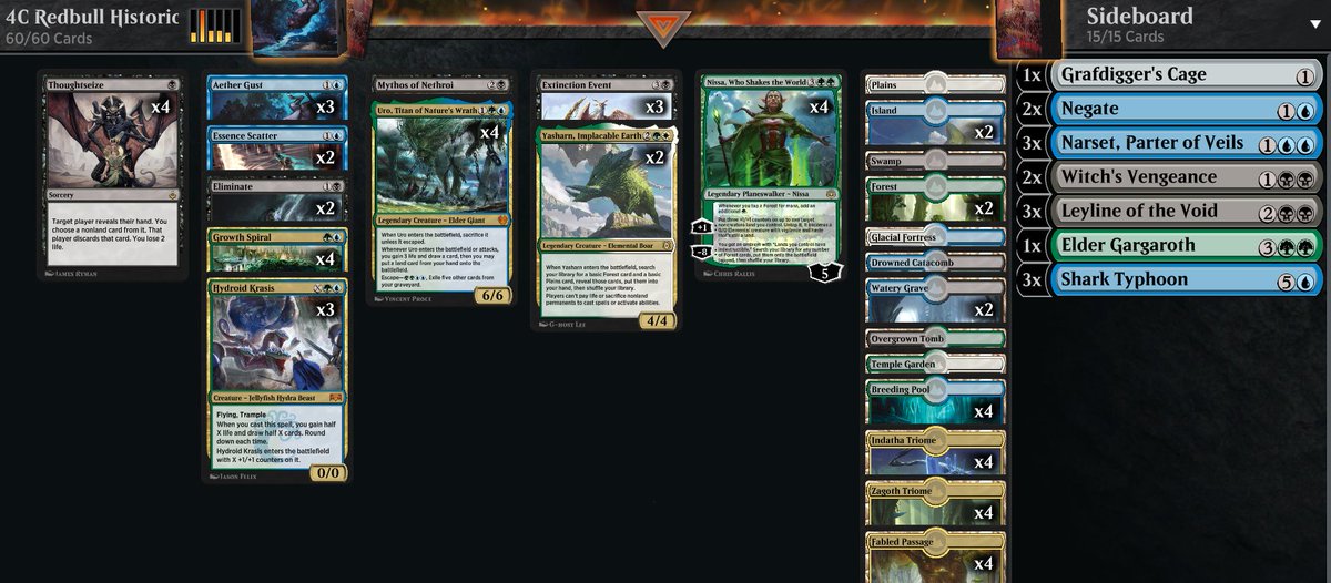 Snapcaster's tweet photo. Lost the last round of the #RedBullUntapped2020 #weekofwings to finish in 23rd place! 250$ and qualification for the next MIQ is a respectful prize for a free tournament. It gave me some Grand Prix nostalgia... Really loved the Abzan deck, thanks @Do0mswitch for the list! https://t.co/43dHDSTKnU