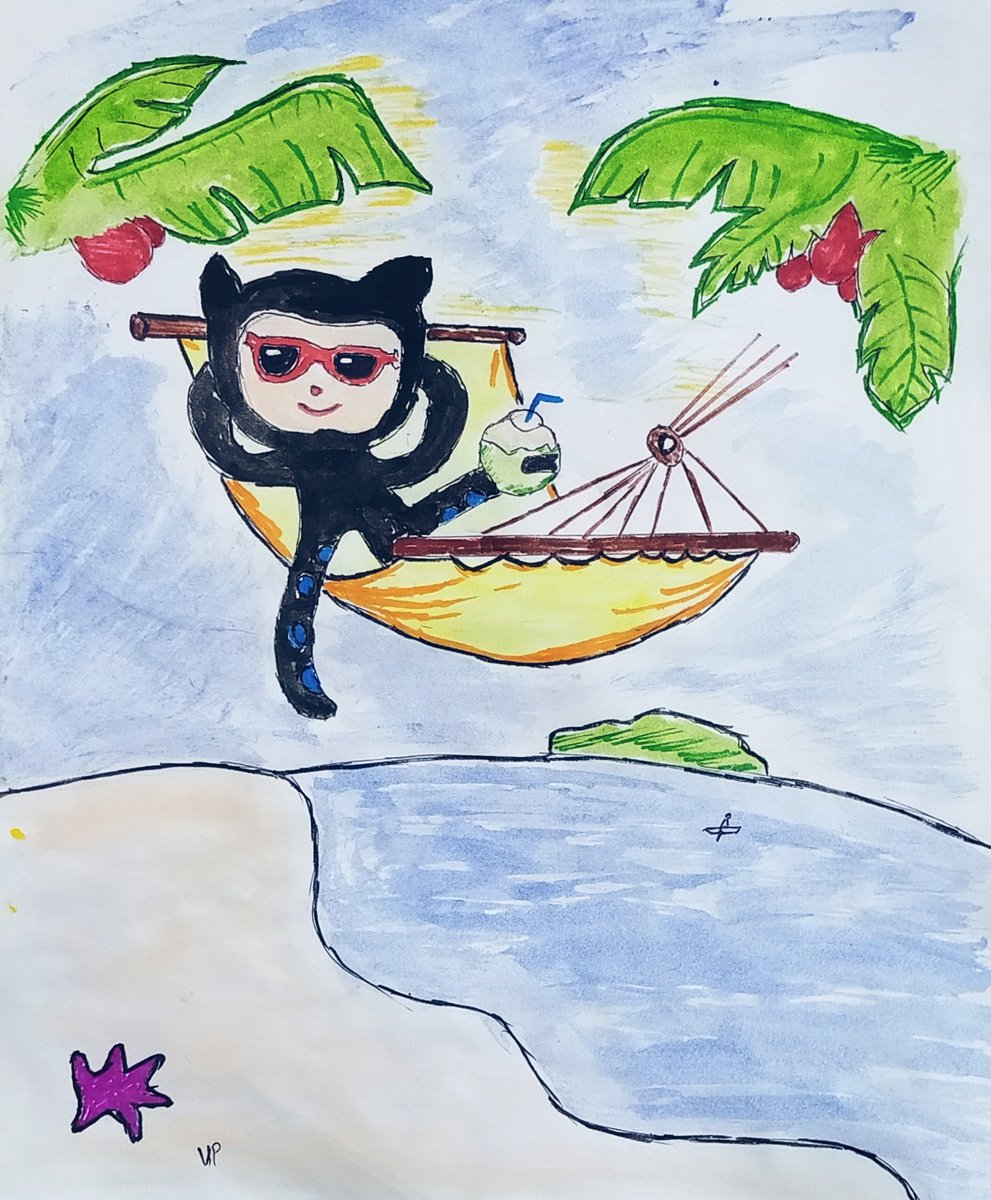 vivekpatilpv's tweet image. Here&apos;s  #myoctocat for #dandyhacks
After Coding👨🏻‍💻 for long hours, rest is always necessary💆🏻‍♂️🏖️🌴.
&quot;It&apos;s all about finding the calm😌 in the chaos🌊.&quot;
@GitHubEducation 
@dandyhacks
@MLHacks