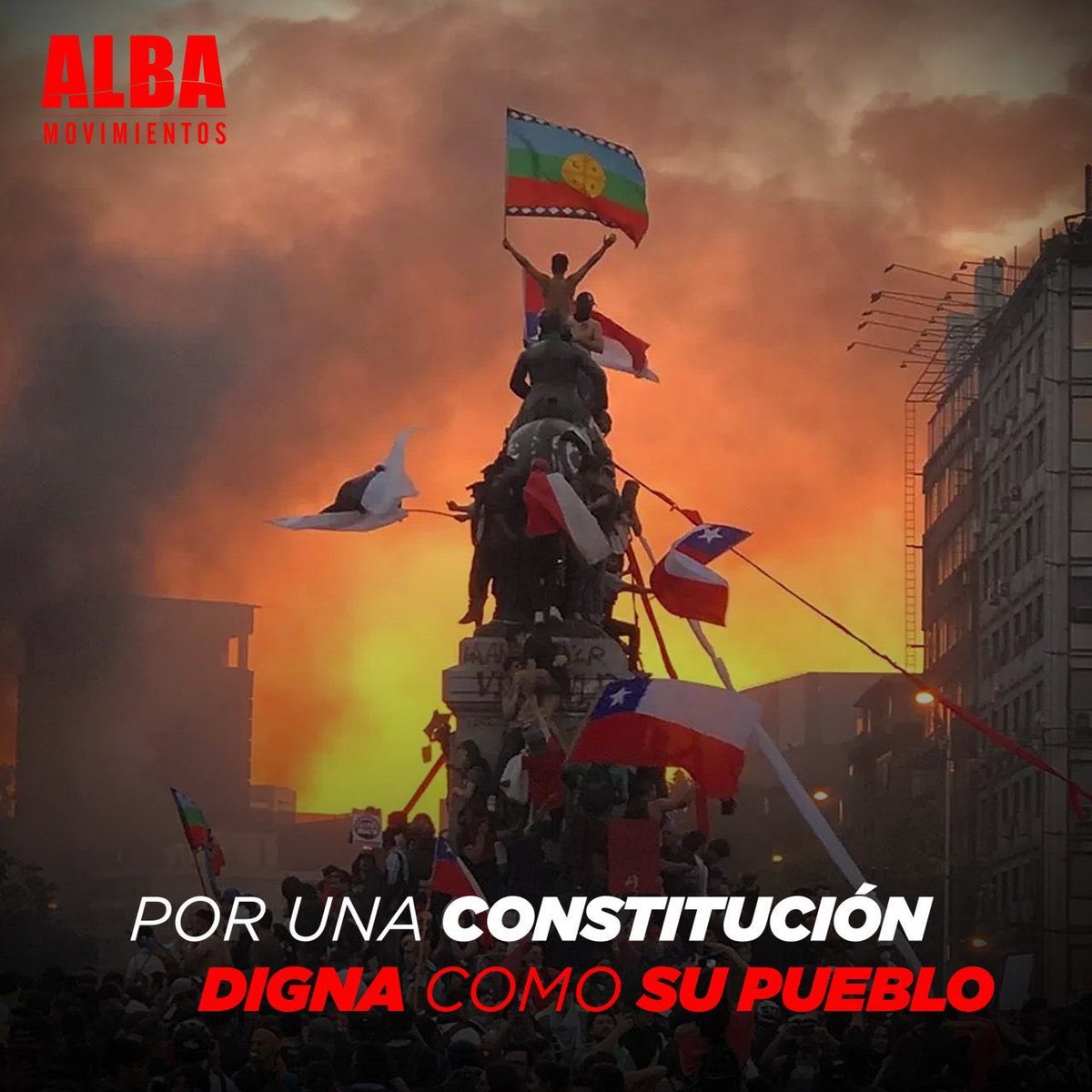 AlbaSecretaria's tweet photo. Por una constitución digna como su pueblo, hoy Chile va a las urnas ✊🏼 #ChileDesperto https://t.co/Qyf3WMGOlr