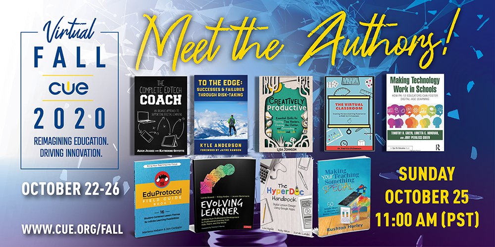 joincalie's tweet photo. Ready to get motivated and inspired by these AMAZING #FallCUE Authors? 👉https://t.co/Nq0TZsnfkO👈@rushtonh @SARAHLANDIS @lhighfill @kellyihilton @TsGiveTs @jcorippo @TeacherPrepTech @TechChef4u @techcoachjuarez, @kat_goyette @AndersonEdTech @lainierowell &amp; @theedtechdoctor #EDU https://t.co/Wecmw1eDSk
