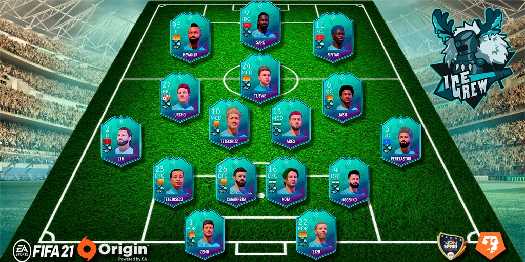 ❄️¡Buenas tardes amigos del hielo!

💯¡Os traemos hoy la presentación de todos los jugadores de nuestro equipo de Fifa, que capitaneado por <a href="/sr_nota/">Nota</a> , participará en <a href="/VFOspain_pc/">VFOspain PC</a> y en <a href="/FVPA_ESP/">Fed. Esp. Clubes Pro</a> !

👏🏻¡Seguro que lo harán genial!

#VamosIceCrew