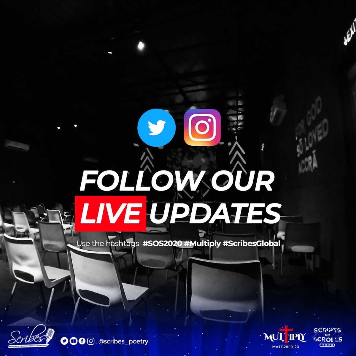 scribes_global's tweet photo. If you couldn't make it, we haven't forgotten about you! Follow the LIVE updates right here!

#Multiply
#ScriptsOnScrolls2020 https://t.co/0WuRVzzr2C