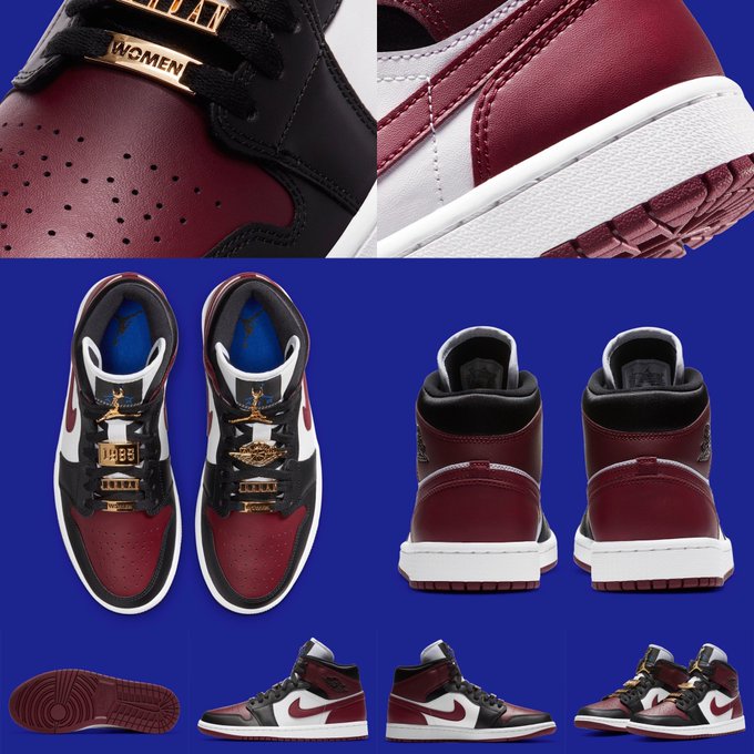 air jordan 1 mid maroon