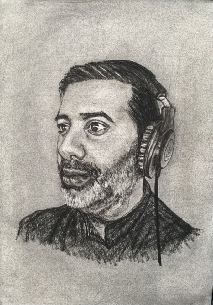 TinaMirley's tweet photo. #TherealNihal  #paotw My charcoal portrait of Nihal for Portrait Artist of the Week https://t.co/LSdbMWi4HZ