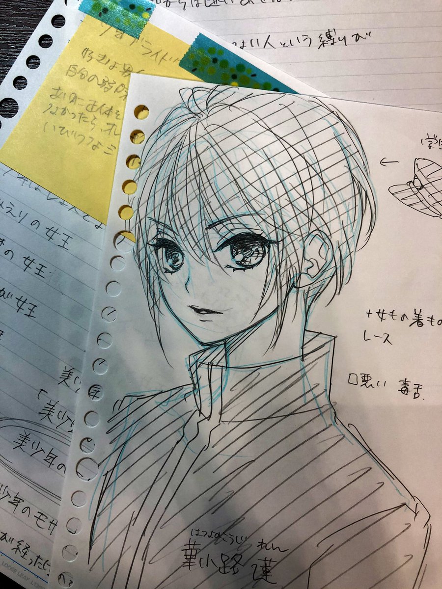 少年ブラヰドを思いついた時のメモ。
走り書きしてた設定はちょっと違いましたが、女の子のキャラはそのままです。
大掃除してると色々出てくる〜 