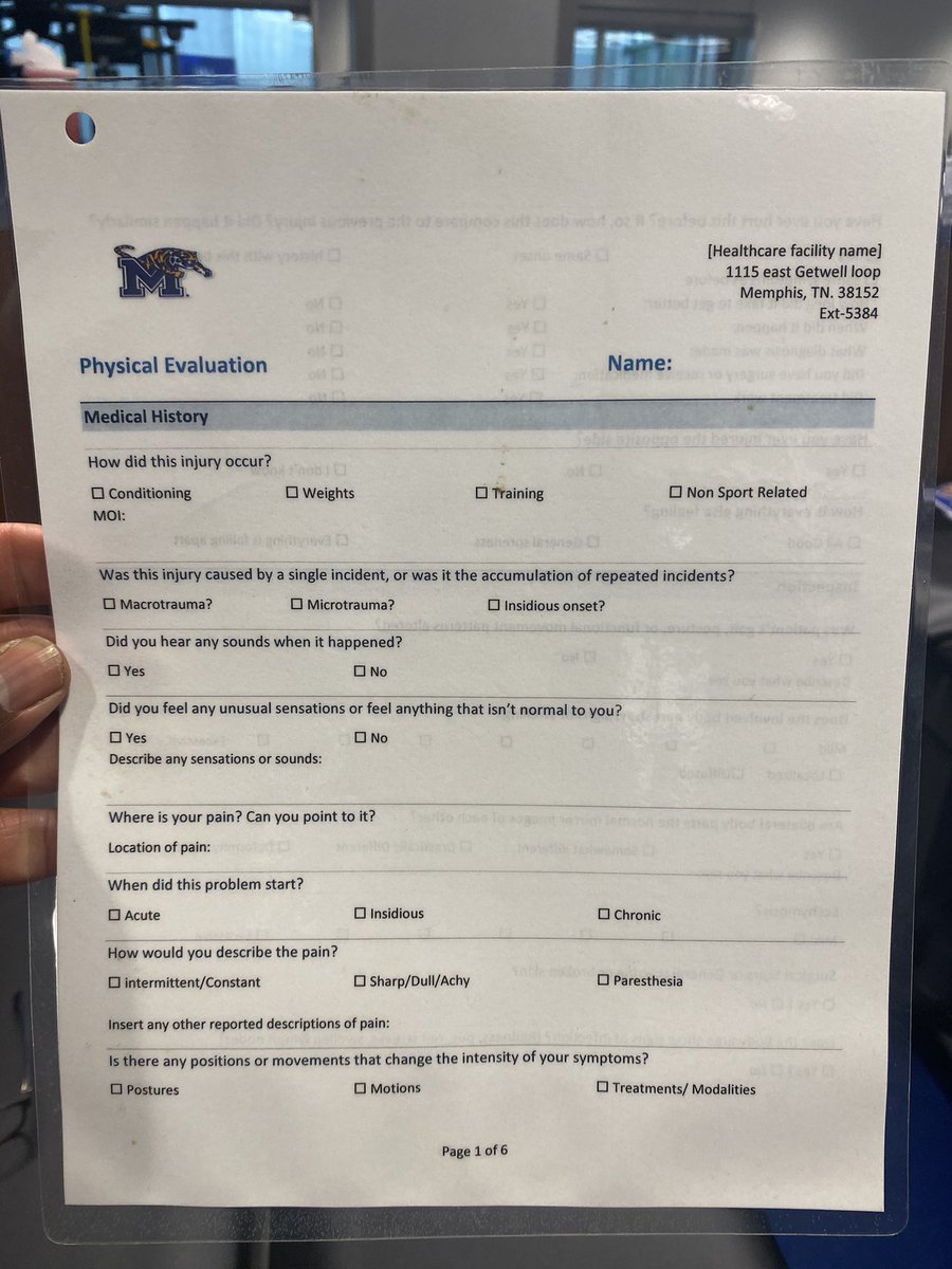 Veteran AT tip for young AT’s: #18“Nothing wrong checklists”. I have a laminated evaluation sheet that I use when evaluating on the fly. I use a dry erase marker to check boxes, then wipe it off. I’m going to share it with you. Take a look. 1 of 3