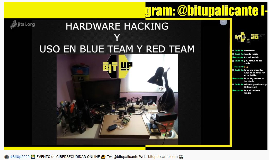 bitupalicante's tweet image. Última charla de #Bitup2020 con Ernesto Sánchez  (@ernesto_xload ) y su taller: Introducción al hardware hacking

▶️youtube.com/bitupalicante

#ciberseguridad